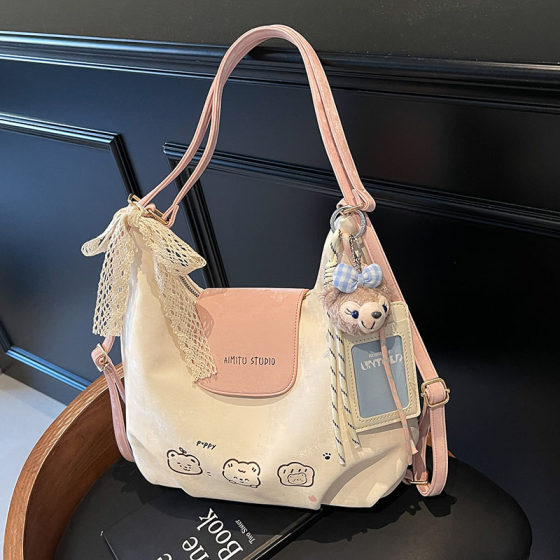 Casual simple commuting texture versatile backpack