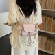 Amy Rabbit Women's Bag 2026 Spring Chain Crossbody Versatile Diamond Check Design Shoulder Bag Textured Commuting Backpack