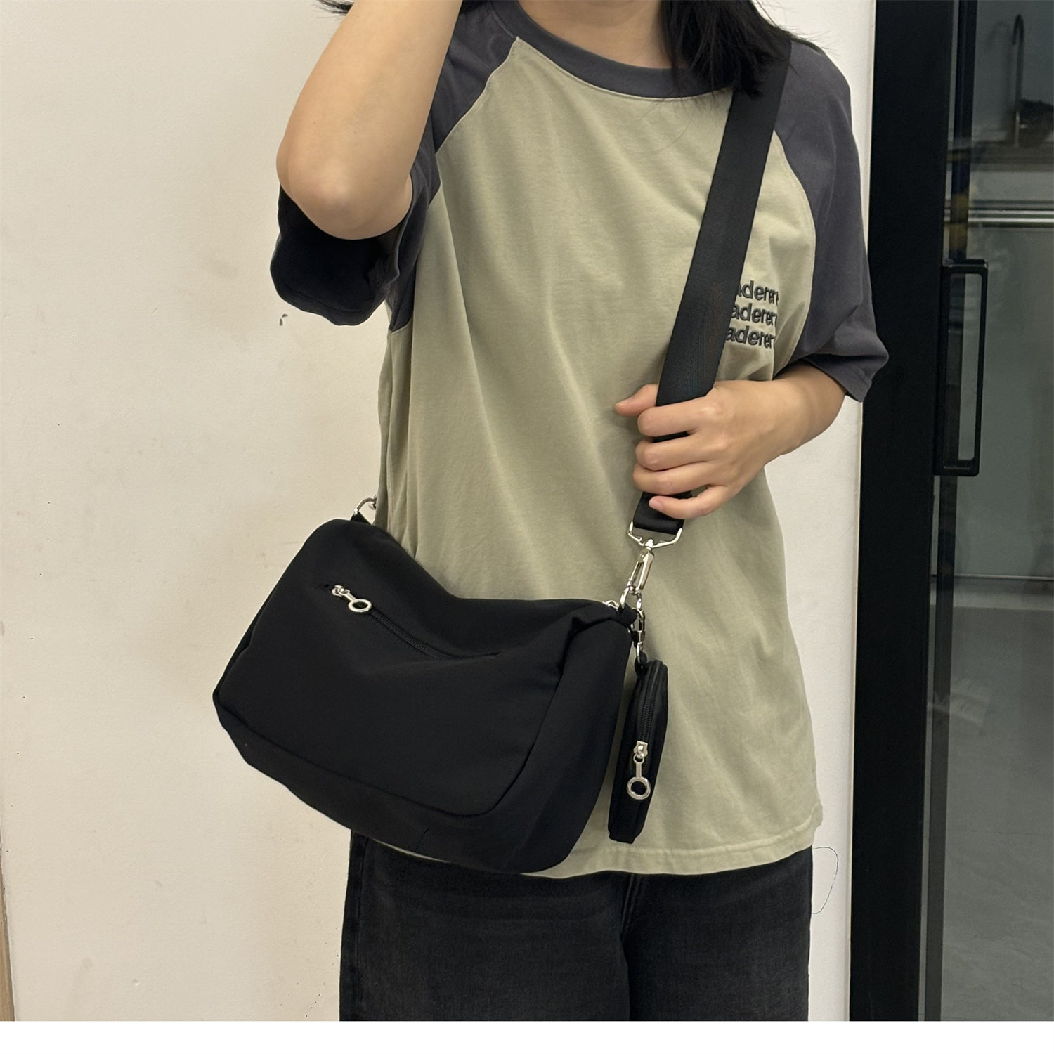 多巴胺dopamine包包休闲腋下包尼龙布斜挎包健身旅行包逛街通勤包