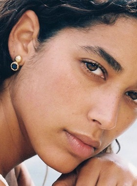 英国代购 | Agapee夜蓝色耳环Petra耳环 镀金  法国产