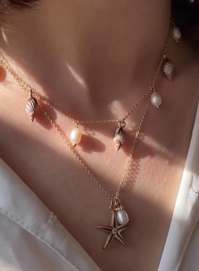 英国Fable度假海星珍珠项链