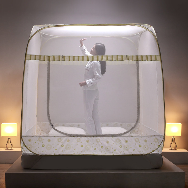 蚊帐2025新款蒙古包家用免安装1.5米1.8m床儿童防摔可挂吊扇风扇,淘宝优惠券,粉丝福利购,淘宝优惠卷