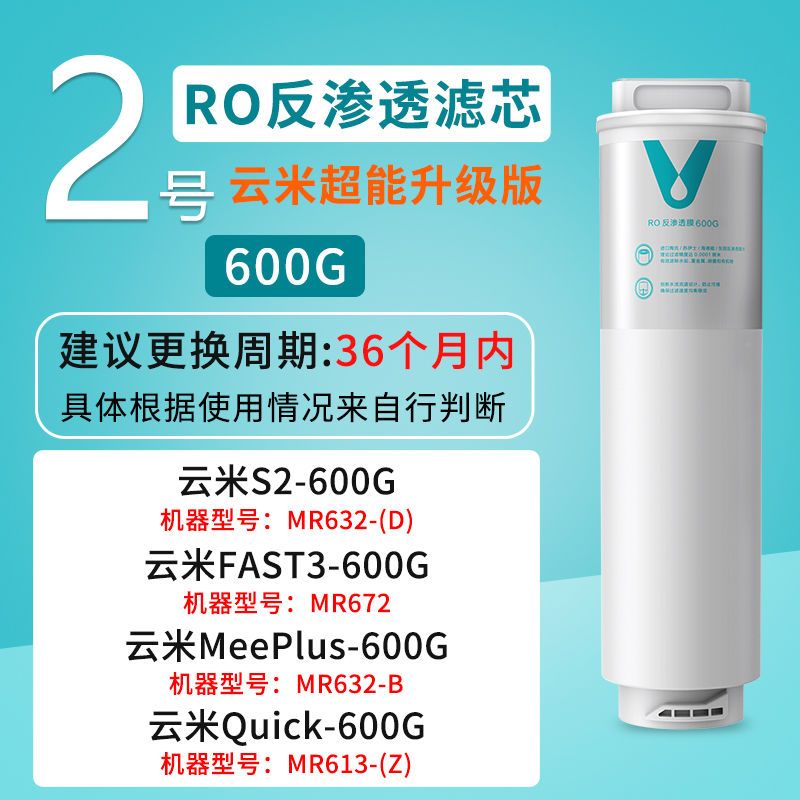 云米净水器滤芯S2/Fast家用5in1复合通用平替1a/400G增强RO反渗透 - 图2