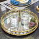 Nordic style mirror glass plate for home living room light luxury
