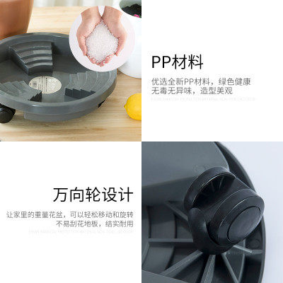 花博士金属铁移动花盆托盘梯形加厚盆栽花架托盘带轮花盆底座滚轮 - 图1