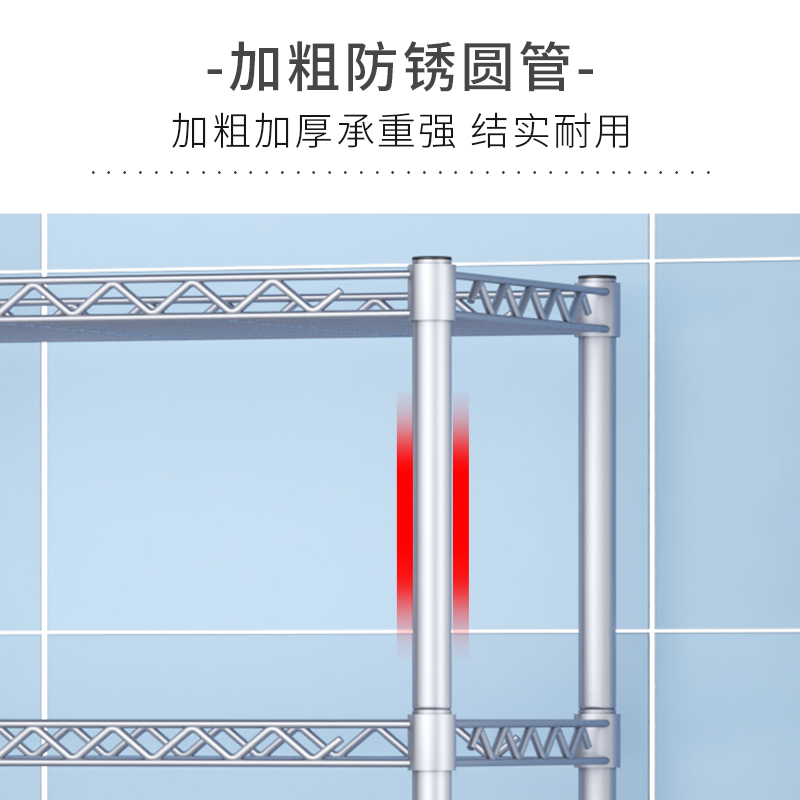 厨房置物架落地式家用多层微波炉架多功能用品大全收纳储物货架子 - 图2