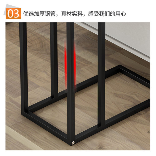 边几现代简约茶几角几床头桌边桌沙发边柜移动侧边柜落地置物架 - 图3