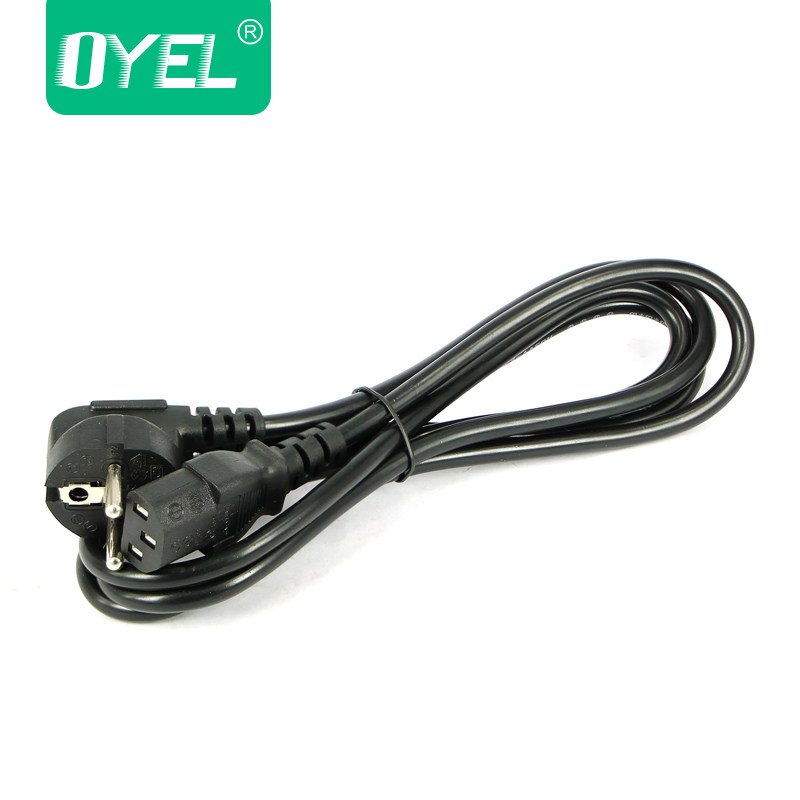 欧标电源线3芯1平方1.8米 三孔欧式插头线10A250V欧规插头品字尾 - 图3