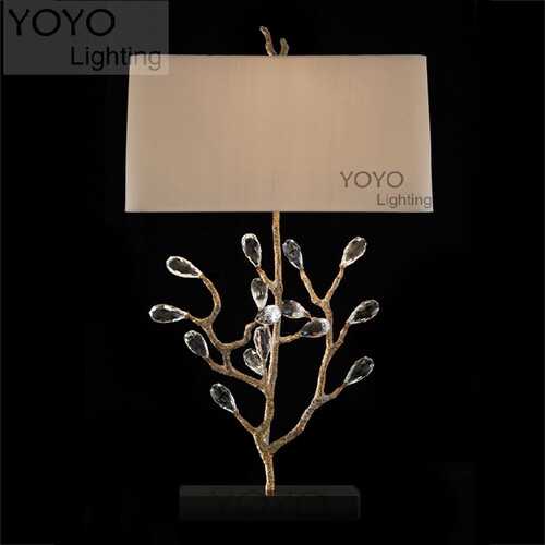YOYO 纯铜水晶珊瑚落地灯 欧美式法式西班牙进口大理石全铜落地灯 - 图0