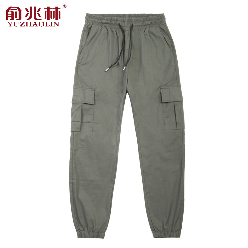 男潮牌宽松薄款运动黑色嘻哈工装裤 汉昭服饰休闲裤