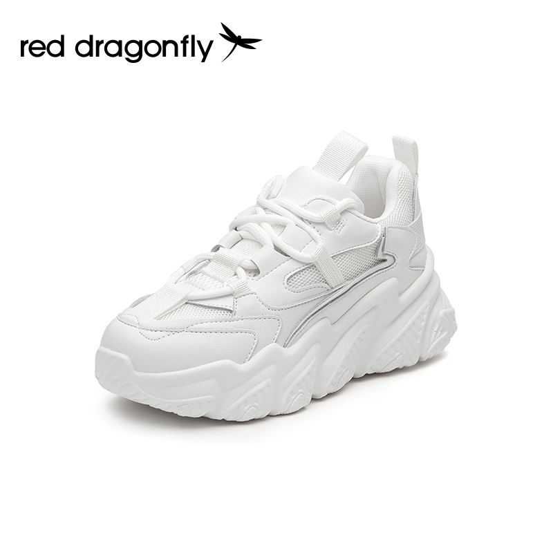 红蜻蜓女鞋官方旗舰店商场专柜同款红蜻蜓老爹鞋女年秋季新款舒适厚底百搭B20008230