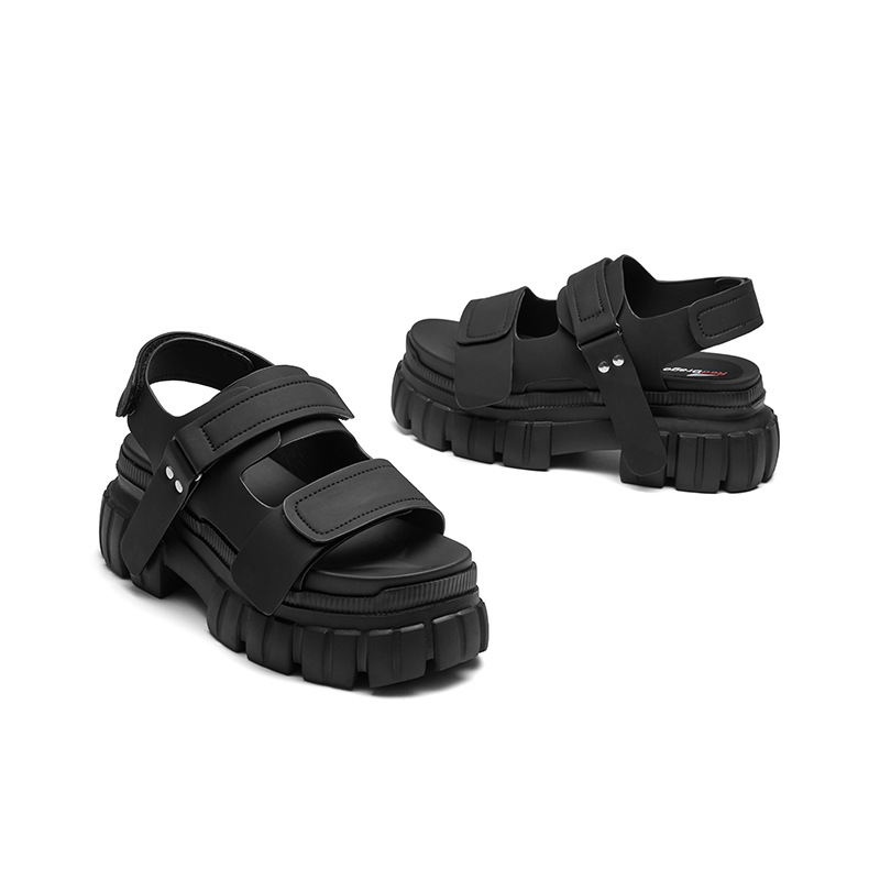 红蜻蜓女鞋官方旗舰店红蜻蜓女鞋年夏季新款魔术贴厚底松糕鞋女韩版ins风时装凉鞋1