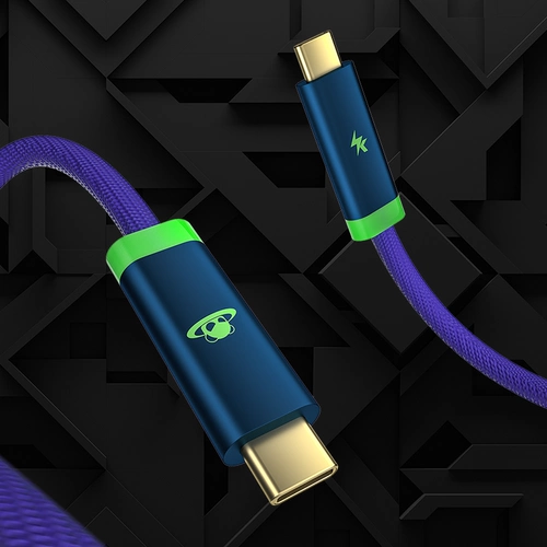Meizu Pandaer Полная функция 240W Data Cable USB4 Совместная молния 3/4 зарядка Компьютерная мобильный телефон, подходящий для 100 Вт с двойной USBC, быстро зарядной двойной интерфейс Type-C Длина 0,8M