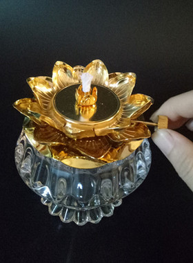 家用佛具莲花灯酥油灯陶瓷防风