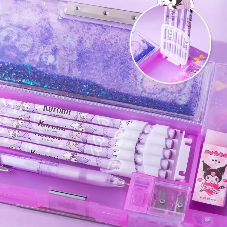Sanrio quicksand pencil case for elementary school students