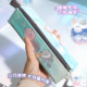Genuine Youyou family prismatic pencil case flat open large opening stationery box large capacity junior high school Japanese ins stationery bag