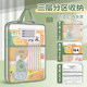 Primary school student portable subject bag 3-layer partitioned storage bag thickened large capacity portable mesh tutoring bag high appearance