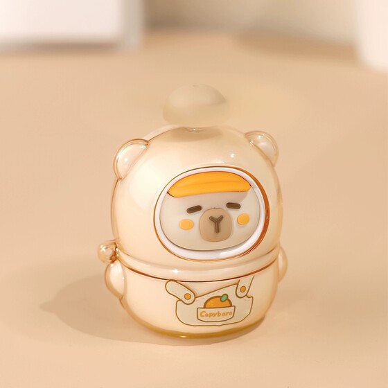 Kapibara mini fan USB charging office high-value bag pocket pendant lazy travel table fan