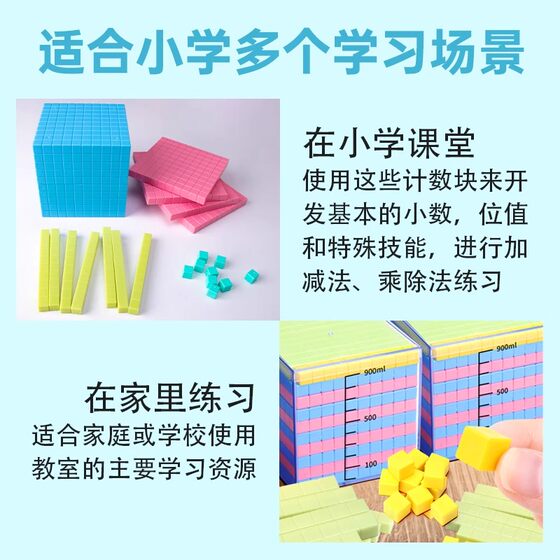 Fourth-level decimal counting multi-layer teaching aids