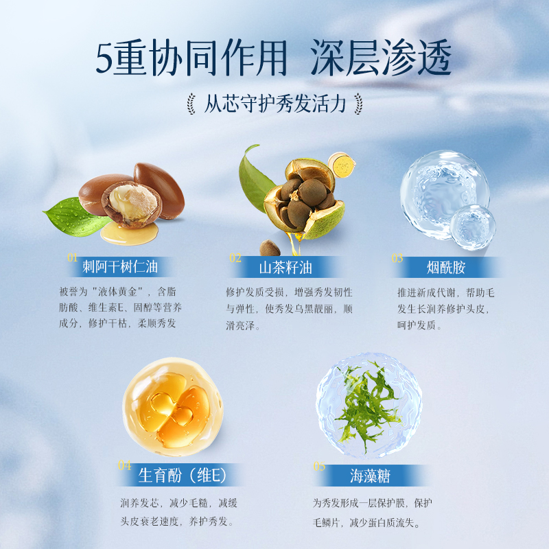 卓蓝雅免蒸头发美容发膜护发素改善毛躁干枯柔顺护发素补水顺滑