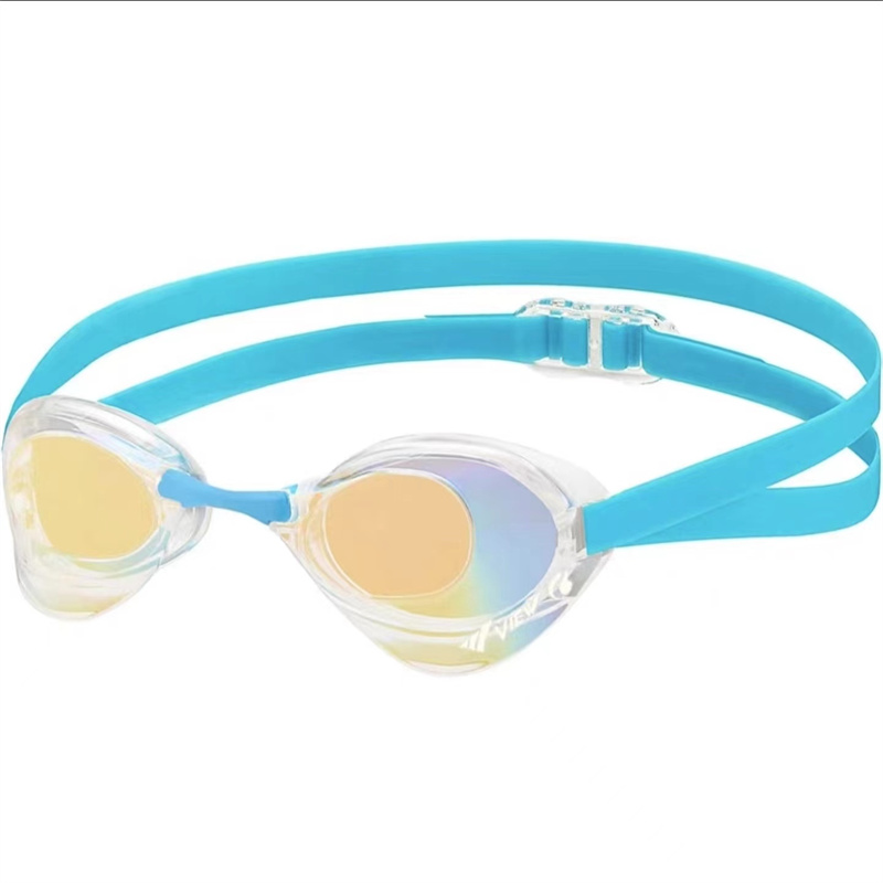 VIEW日本正品贝壳专业无胶垫游泳镜时尚酷炫防水防雾竞赛低阻泳镜 - 图3