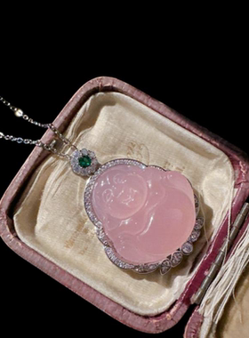 巴西帝王紫玉髓平安扣项链 水灵水灵 镀18K金 高冰富贵豆锆石戒指