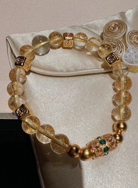 花丝鎏彩粉水晶花牌小蛮腰花神手链 新中式 紫水晶铃兰花手串套装