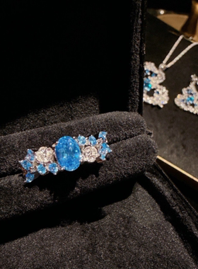 花间秘境 大号葫芦繁花宝石项链 高定珠宝葫芦福禄海蓝宝闪钻耳环