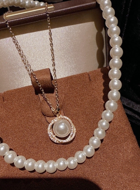 高定珠宝真多麻气泡方糖宝石珍珠项链 塔希提 车花曼塔贝珠手链