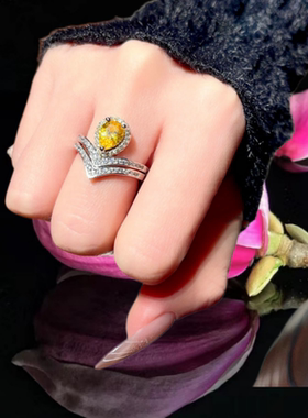 NVNVTHUI女天然锆石法式戒指