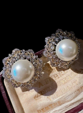 蕾丝蜂巢宝石珍珠项链 水灵水灵 冰种白玉髓 富贵豆锆石项链 组合