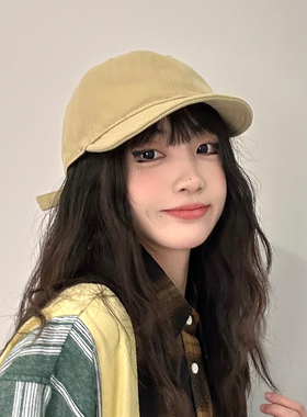 日系短帽檐鸭舌帽子男女男女