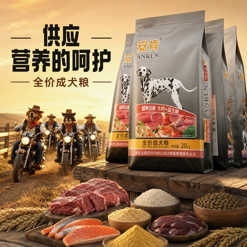 安肯狗粮20kg成犬狗粮小中大型犬狗粮大袋40斤通用宠物营养狗粮 - 图0
