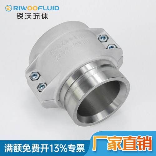 盾构机注浆泥浆软管维特利铝卡箍两半扣沟槽E型挠卡宝塔快速接头 - 图2