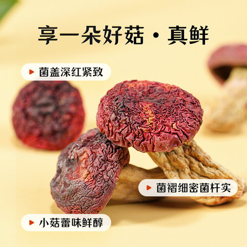 绿帝精选红菇  福建特产干货红蘑菇山珍煲汤食材100g - 图3
