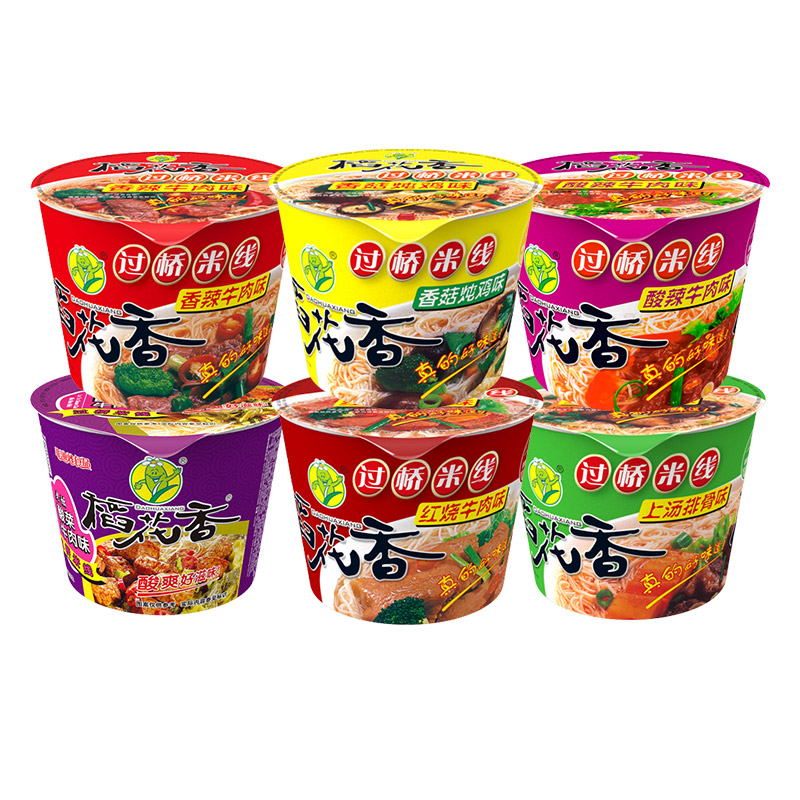 稻花香过桥米线6桶装整箱云南风味冲泡米粉酸辣粉丝方便食品速食
