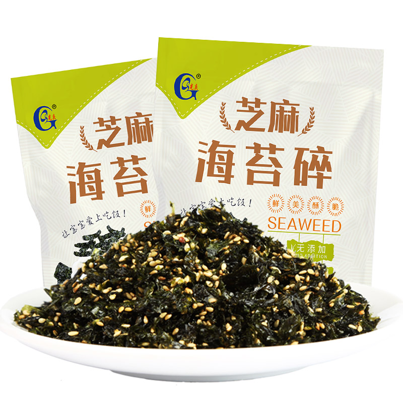 谷色食品专营店光庆韩式拌饭海苔紫菜碎芝麻炒海苔香脆烤海苔儿童即食零食260g0