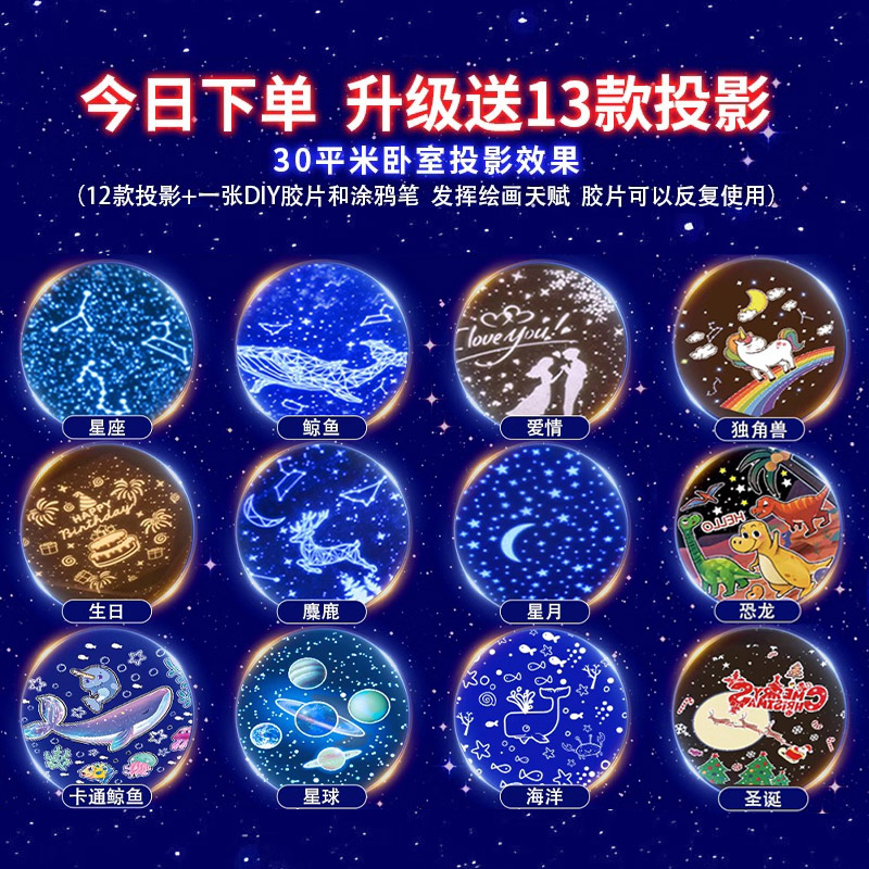 星空投影灯儿童玩具生日礼物满天星星光氛围卧室小夜灯2025年新款