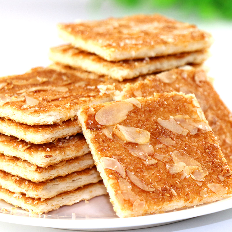 好吃点香脆杏仁饼干108g袋装韧性达利食品特产休闲早餐办公室零食 - 图0