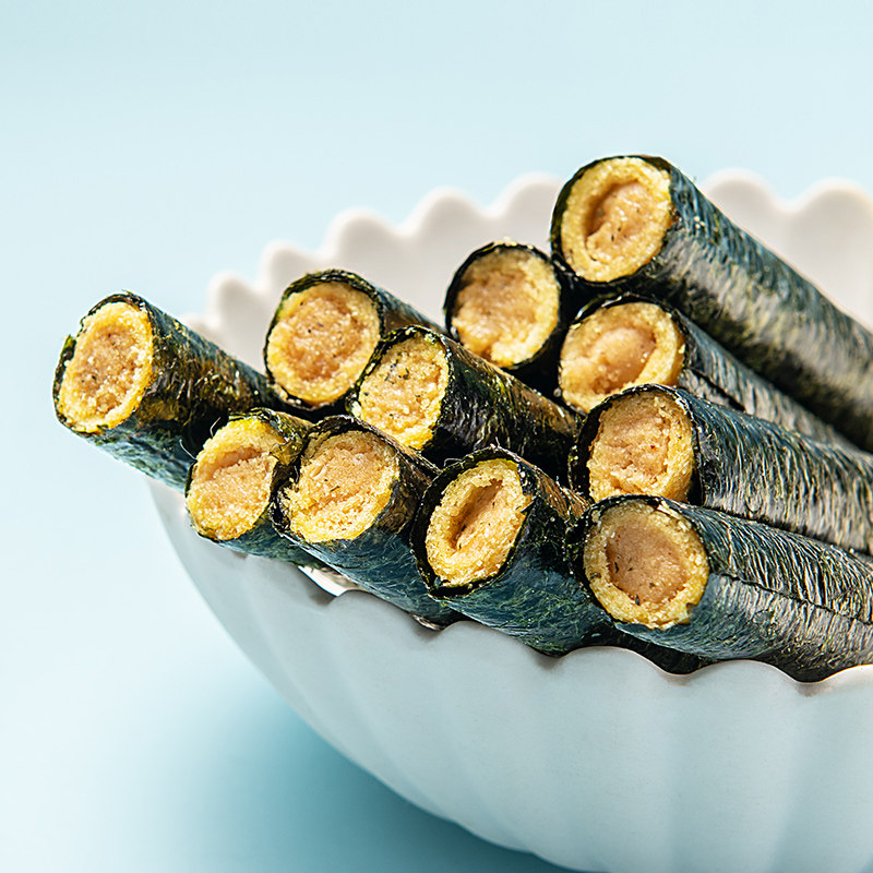 锦大肉松夹心脆罐装即食儿童海苔卷 锦大食品海苔系列