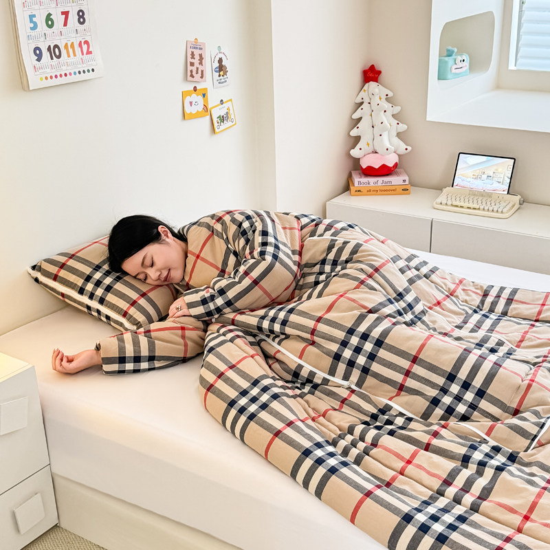 多功能全棉懒人被带袖被子可穿抱枕被车载办公室沙发午睡两用冬季,淘宝优惠券,粉丝福利购,淘宝优惠卷
