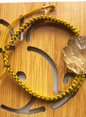 天然黄水晶狐狸手链 黄水晶灵狐手链 手工编织黄水晶萌狐手链