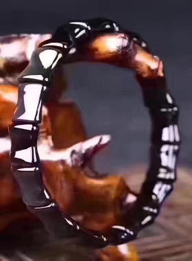 天然黑曜石节节高百搭手镯