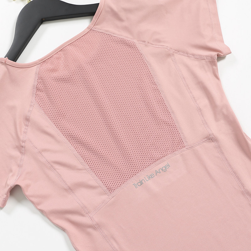 运动短袖女修身紧身瑜伽上衣健身房跑步训练t恤网孔美背健身服夏,淘宝优惠券,粉丝福利购,淘宝优惠卷