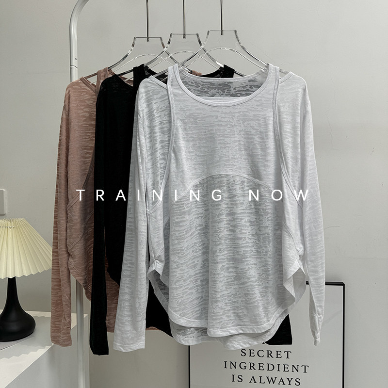 瑜伽服女秋冬季运动上衣宽松透气显瘦长袖户外专业跑步训练健身服,淘宝优惠券,粉丝福利购,淘宝优惠卷