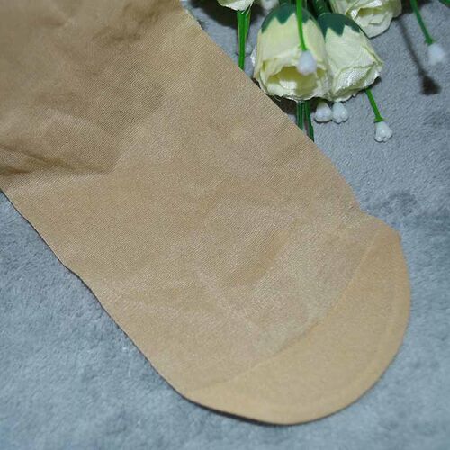 绿康牌春夏薄款女纯色5D天鹅绒牛奶丝短筒丝袜高级隐形吸湿袜子 - 图2