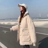 Короткий пуховик с пухом, демисезонная куртка, увеличенная толщина, в корейском стиле, коллекция 2022