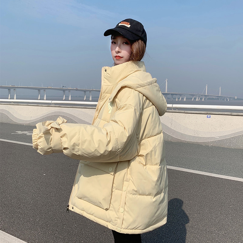 oversize面包服短款羽绒棉衣棉服女2025年新款潮秋冬季外套厚棉袄,淘宝优惠券,粉丝福利购,淘宝优惠卷