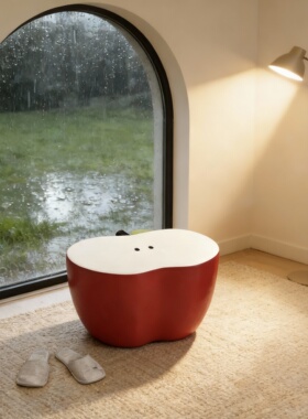 中古风苹果换鞋凳家用装饰品摆件