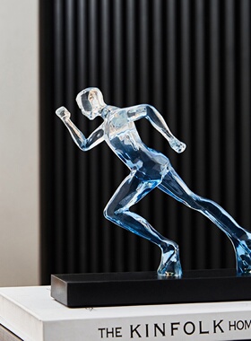 酒柜展示柜装饰创意运动人物摆件